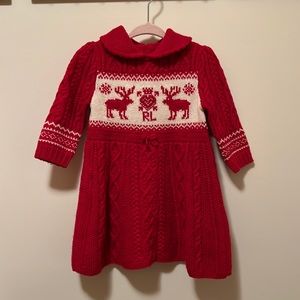 Ralph Lauren Baby Girl, 9-12 month holiday sweater dress